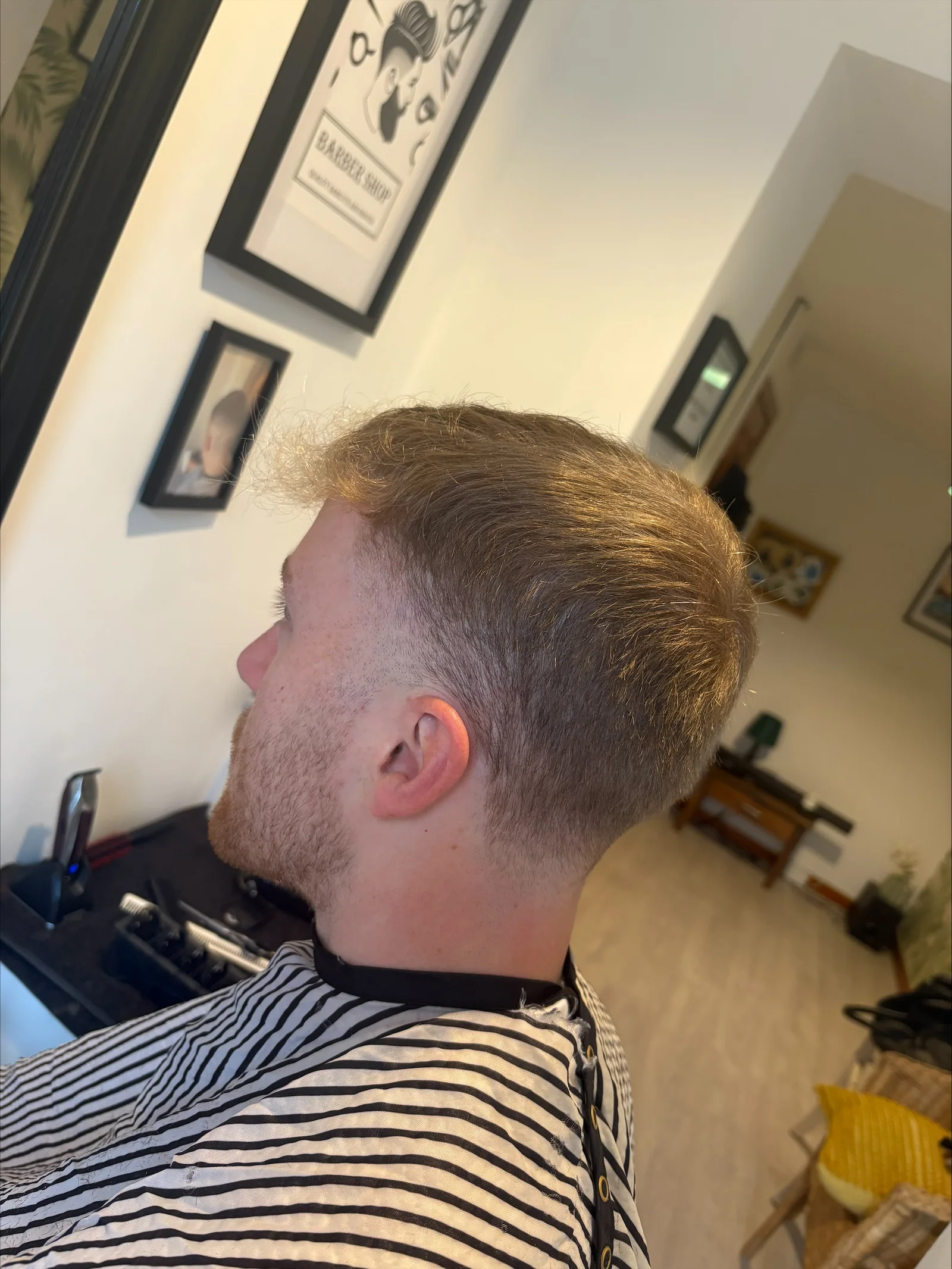 Textured fade haircut by Rory Campbell in Edinburgh