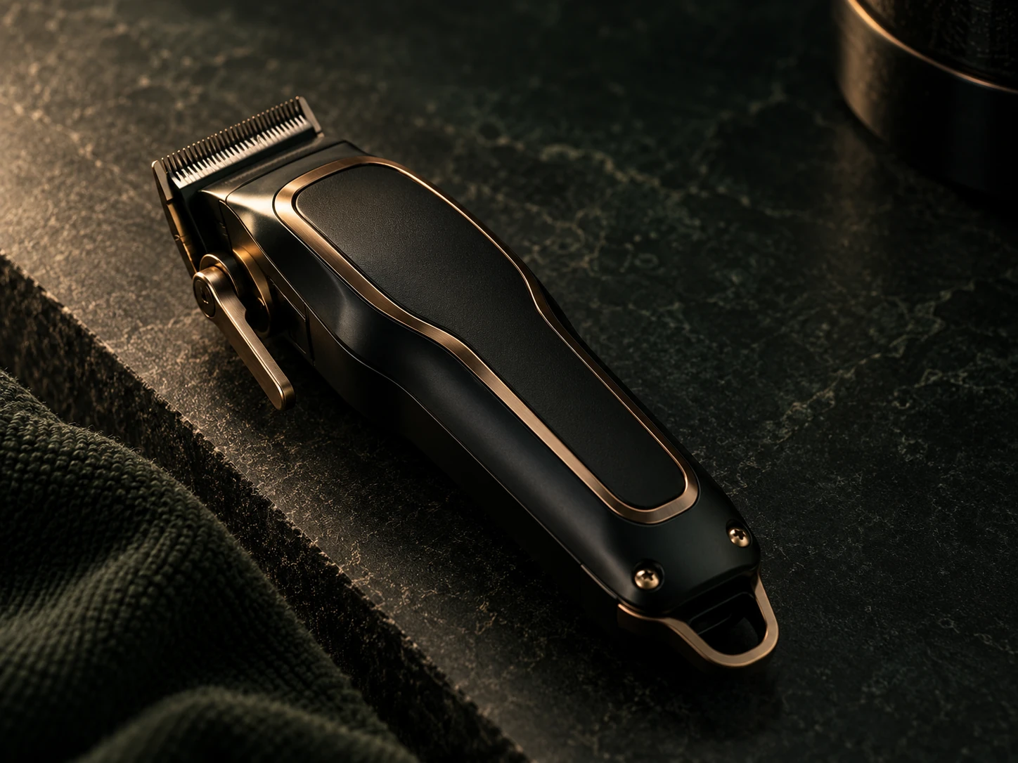 Premium black and copper electric hair clipper